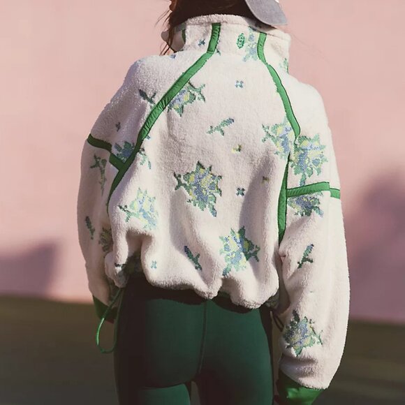 Mountain High Embroidered Half Zip Fleece Color: Ivory Combo - Picture 4 of 4